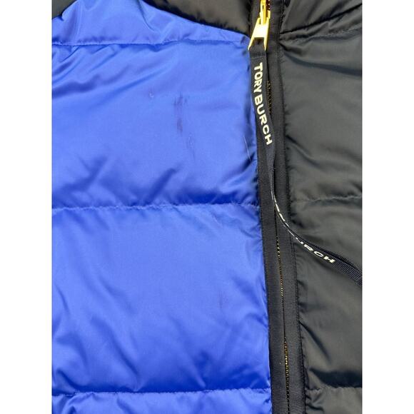 TORY BURCH - Reversible Color-block Quilted Shell Jacket In Blue and Red - Picture 7 of 7